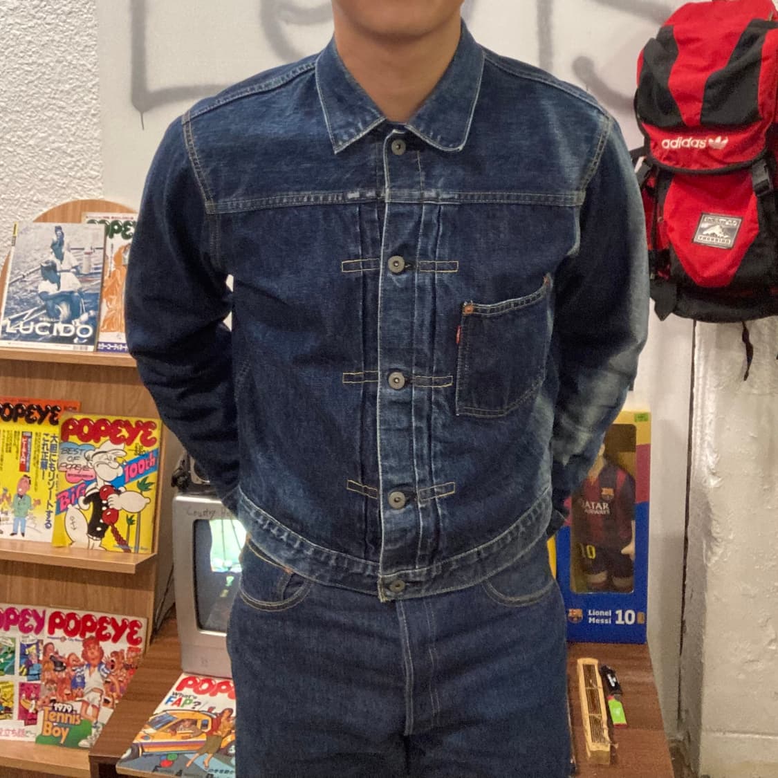 90s 리바이스 1세대 빅 e 데님 자켓 청자켓 상품이미지3