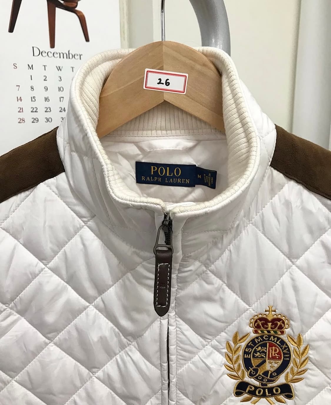 폴로 자수 패치 퀼팅 베스트 자켓 상품이미지2