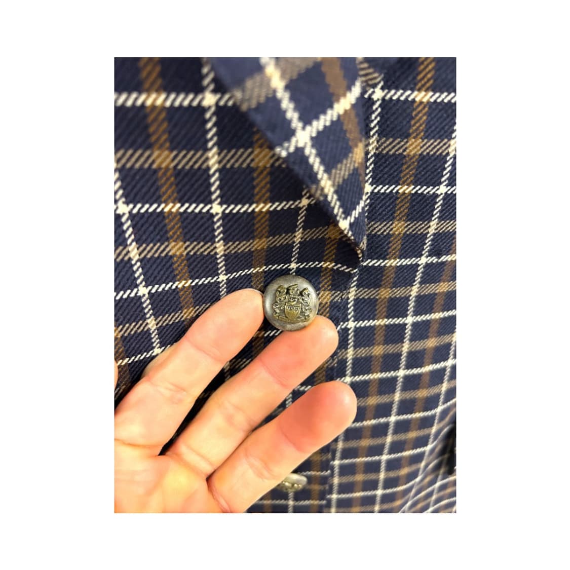 (S) 아쿠아 스큐텀 영국제 클래식 체크 울 블레이저 OB-005 상품이미지4