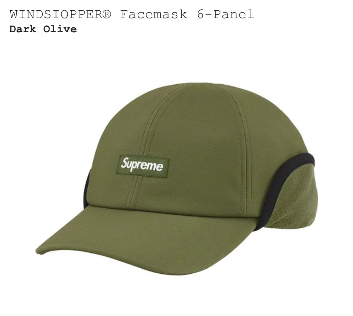 SUPREME WINDSTOPPER FACEMASK 6-PANEL CAP 상품이미지8
