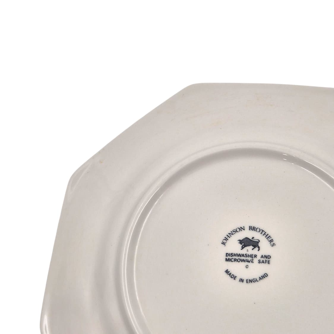 80s 영국 존슨 브라더스 8각 리본 꽃 접시 1p 상품이미지5