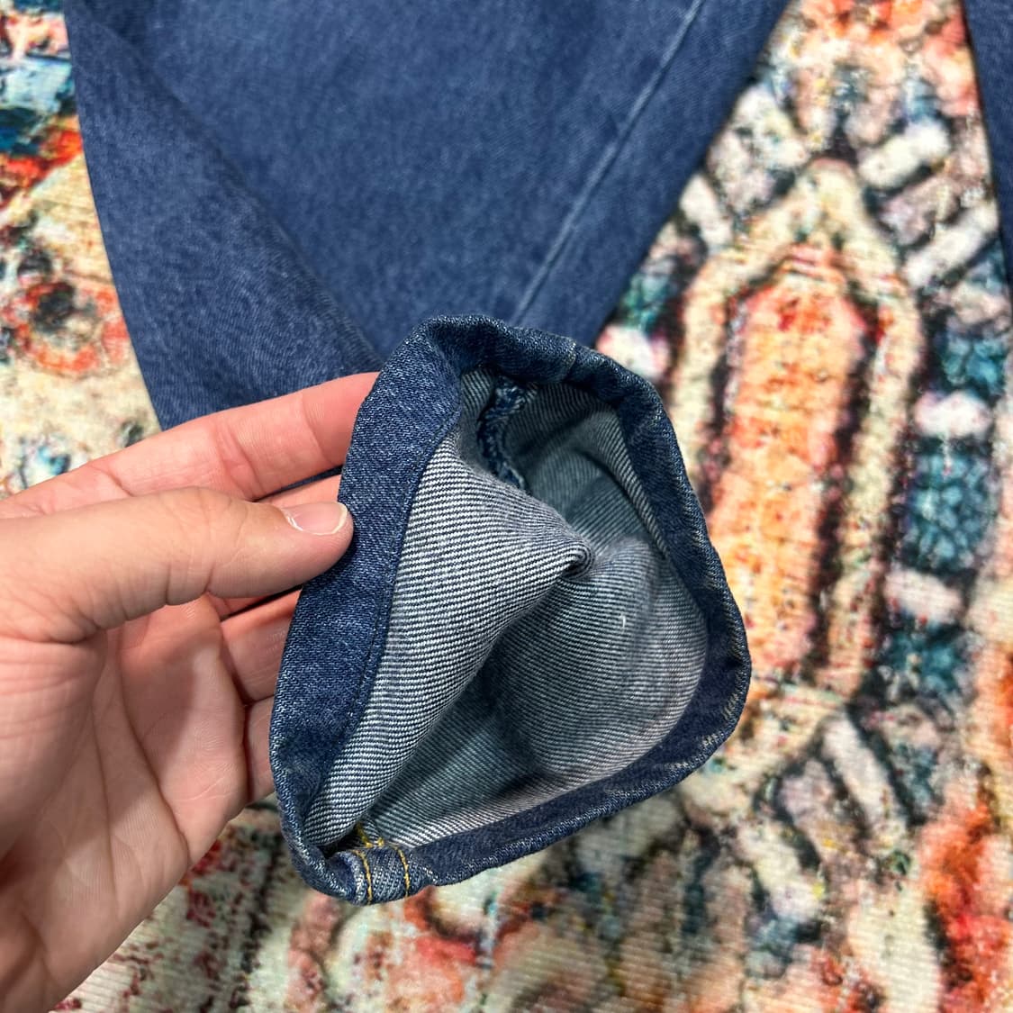 [28] 90s 입생로랑 자수 데님팬츠 상품이미지4