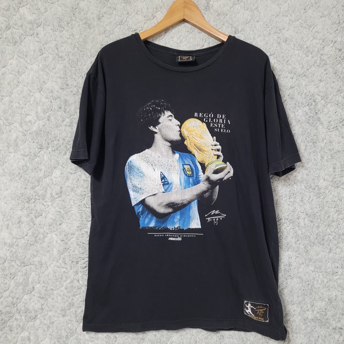 G602 [XL] Lo Del Diego 마라도나 빈티지 반팔 티셔츠 상품이미지1