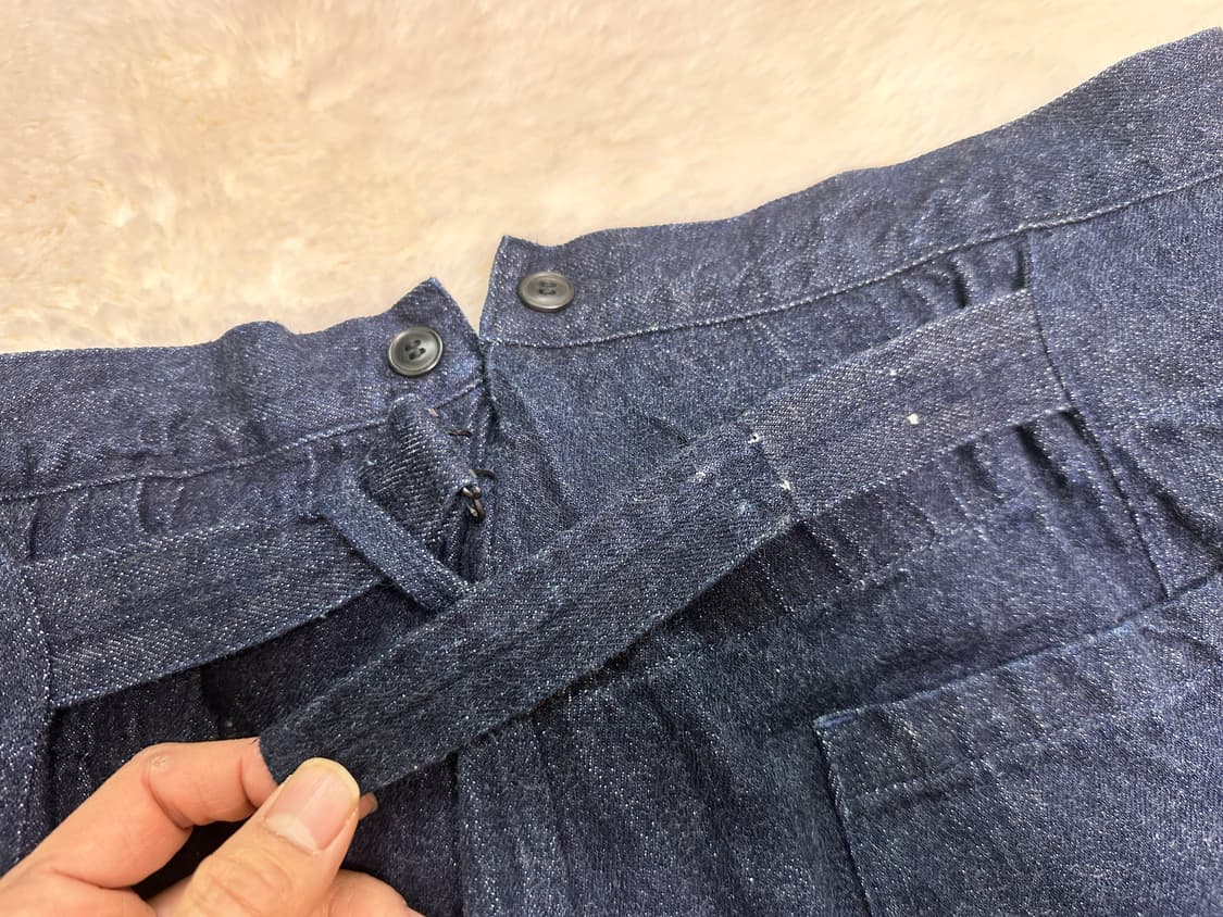 [3] Comoli 코모리 데님 오버 팬츠 (Navy) 상품이미지3