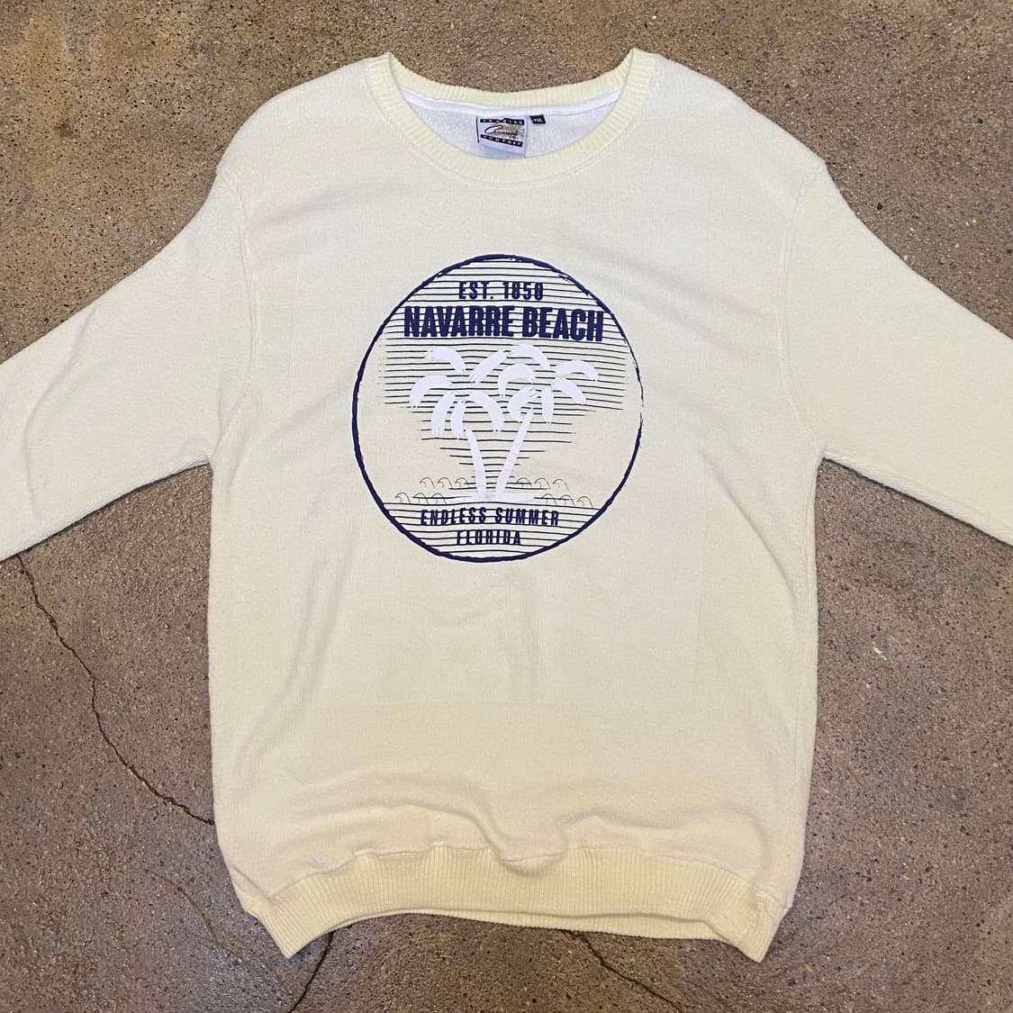 미국 빈티지 비치 프린팅 니트 맨투맨 상품이미지5