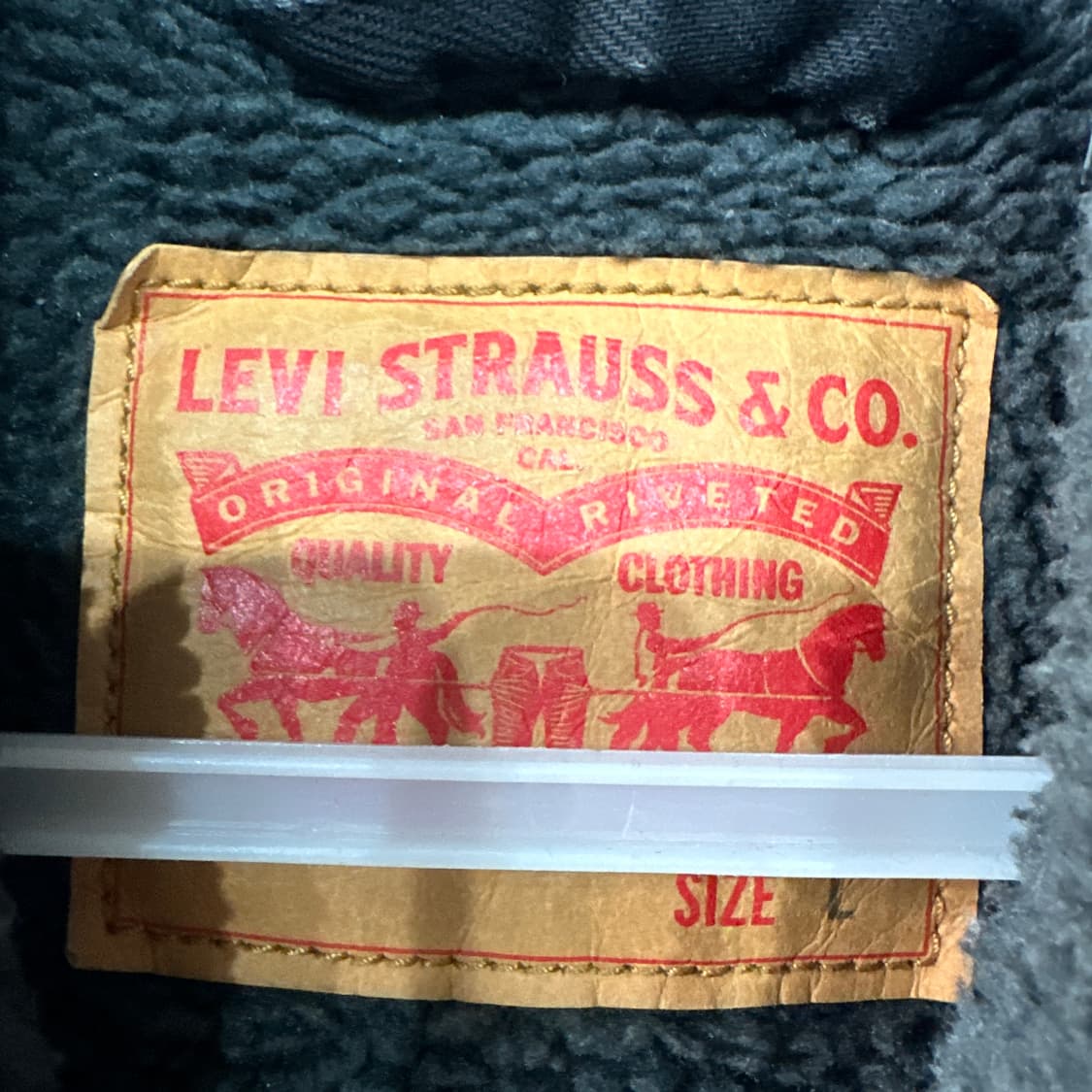 리바이스 양털 데님 흑청자켓 L 상품이미지3