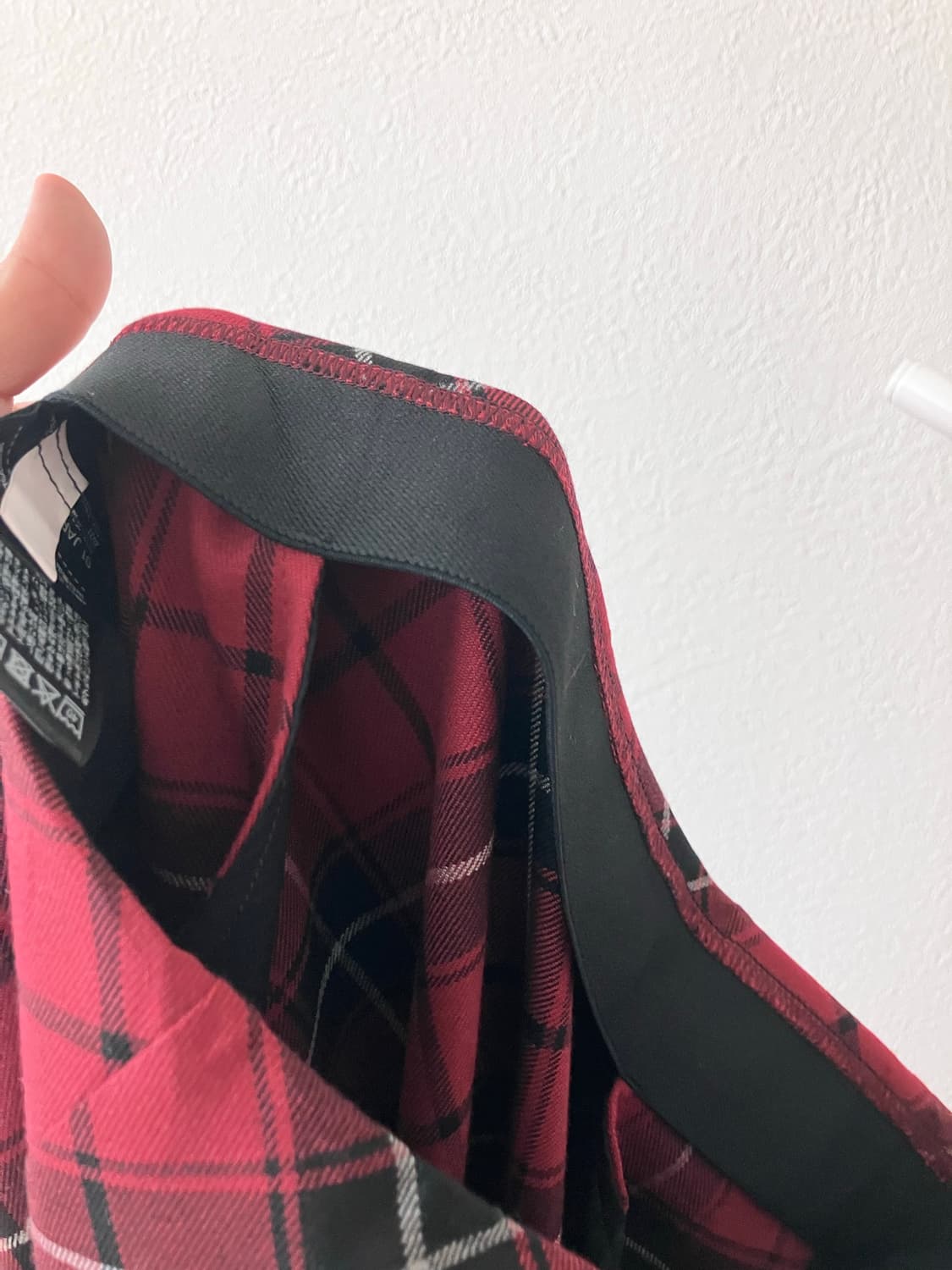 유니클로 일본판 레드체크무늬 플레어 스커트 A라인스커트 상품이미지5