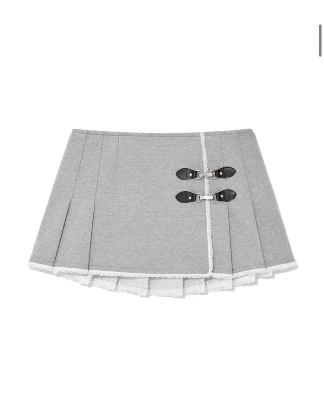 글로니 스커트 CIAO BUCKLE MINI SKIRT (GRAY) 상품이미지1