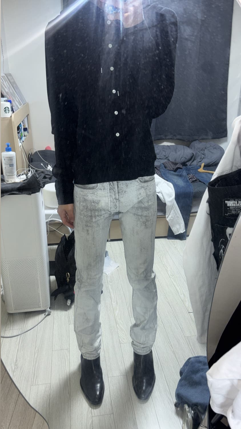 디올옴므 10ss 화이트 코팅진 28사이즈 상품이미지2