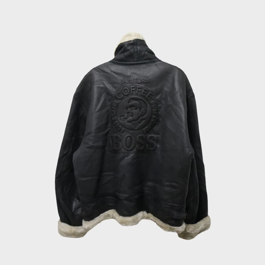 SUNTORY BOSS COFFEE 소가죽 무스탕 자켓 64768 상품이미지1