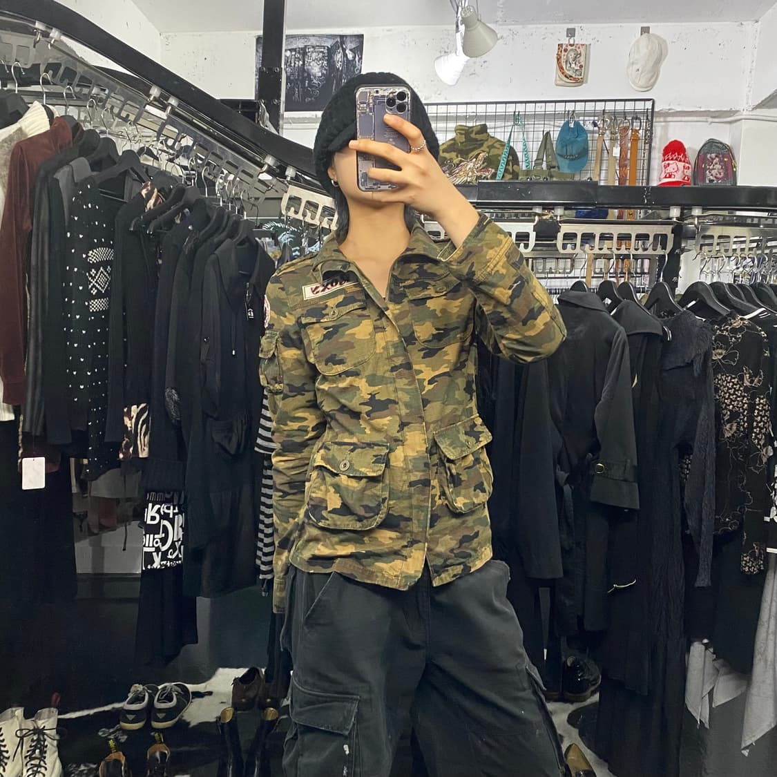 Roxy 패치 디테일 밀리터리 견장 자켓 상품이미지1