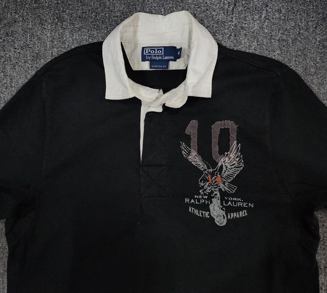 폴로 랄프로렌 빈티지 커스텀핏 이글 럭비 반팔티 pk 반팔티 M 상품이미지3
