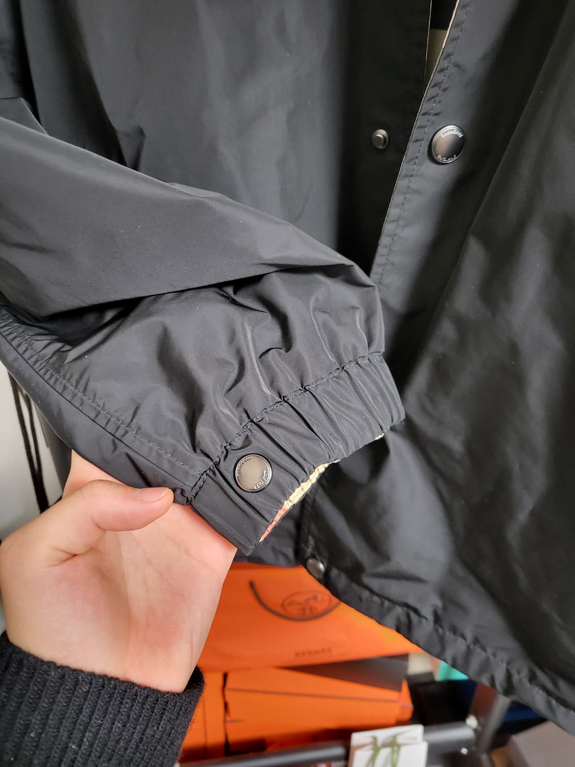 24SS 버버리 리버시블 체크 바람막이 자켓 m 상품이미지4