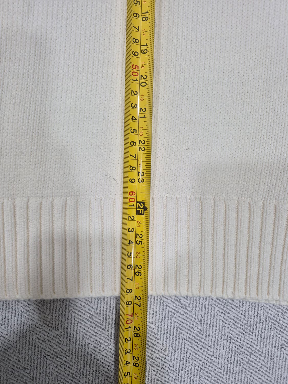 타미힐피거 니트 플래그 빅로고 포인트  울 스웨터 아이보리 남성 95 상품이미지9