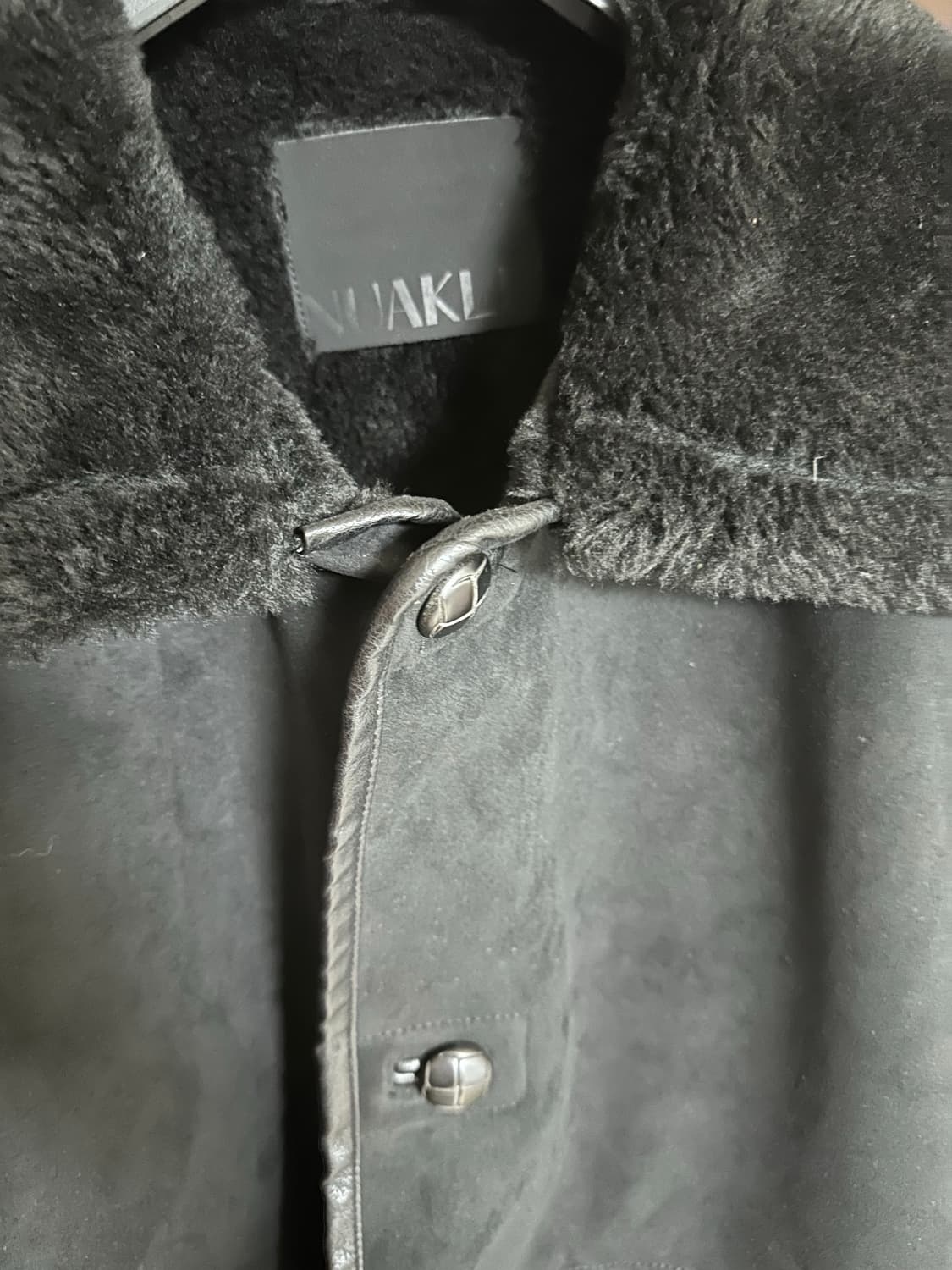 누아클레 NUAKLE 시어링 스웨이드 무스탕 블랙 2번 사이즈 상품이미지3