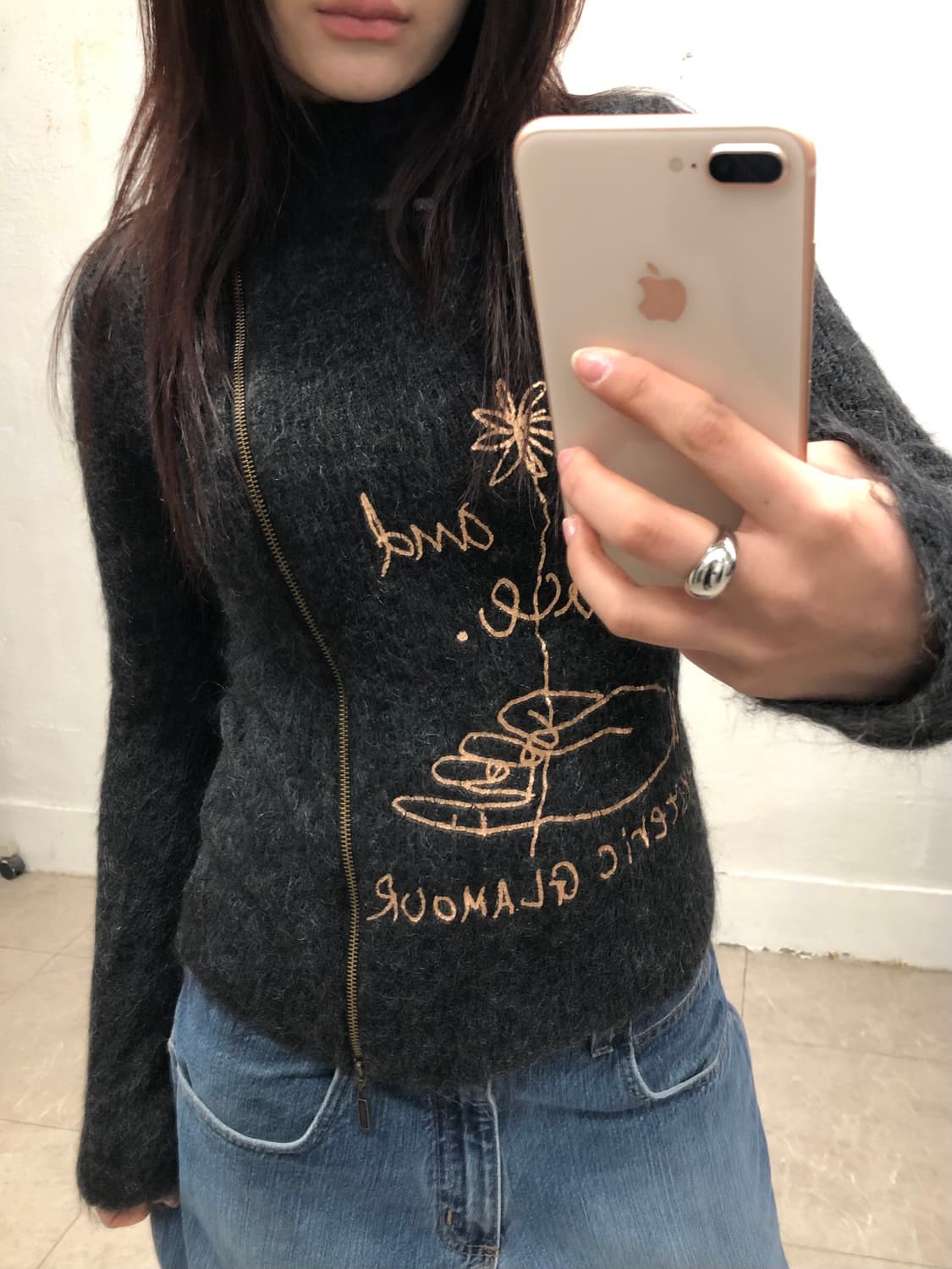 착샷O!! 히스테릭글래머 투웨이 모헤어 가디건 상품이미지1