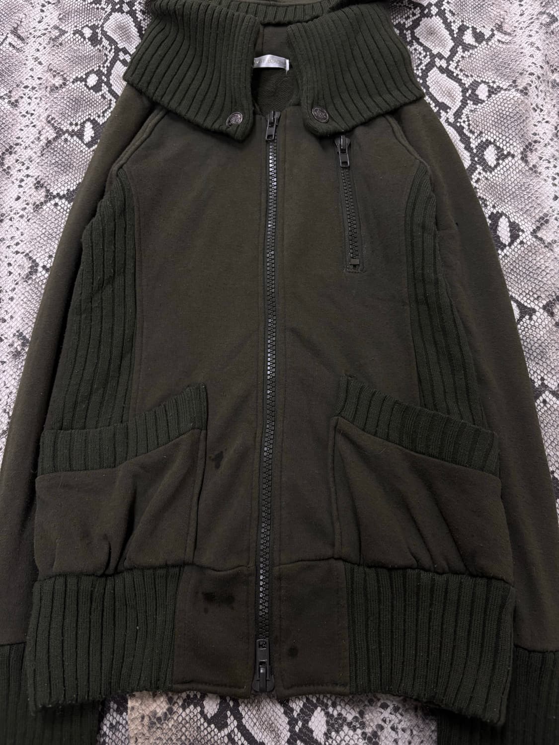 “Vintage” 00’s Y2K Design Khaki Hooded 2 상품이미지5
