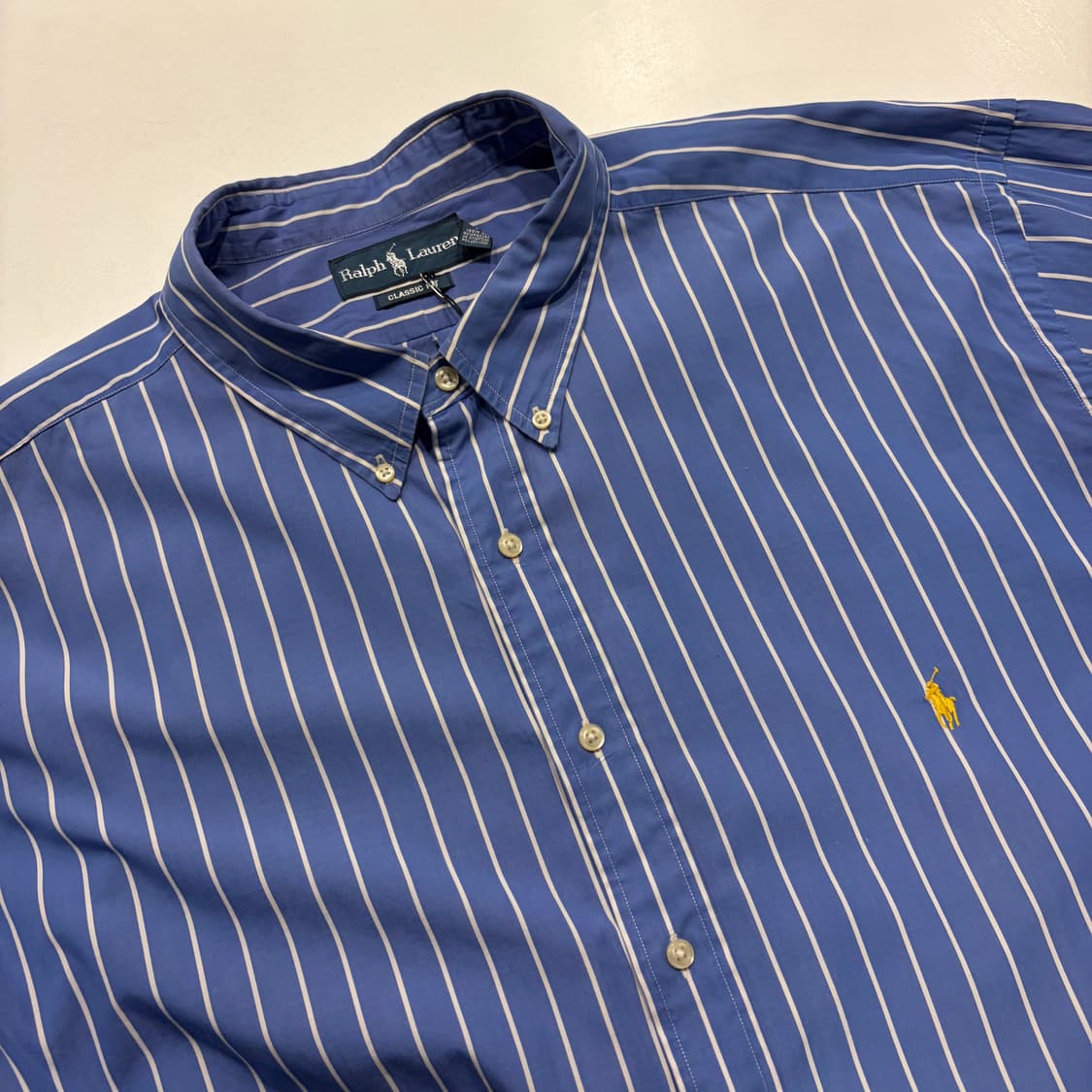 [3XB] 폴로 랄프로렌 빅사이즈 스트라이프 셔츠 블루 D190 상품이미지3