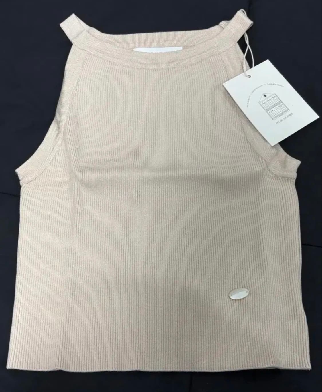 웨어웨더 버킨 홀터넥 티 베이지 (새상품, 택O) 상품이미지2