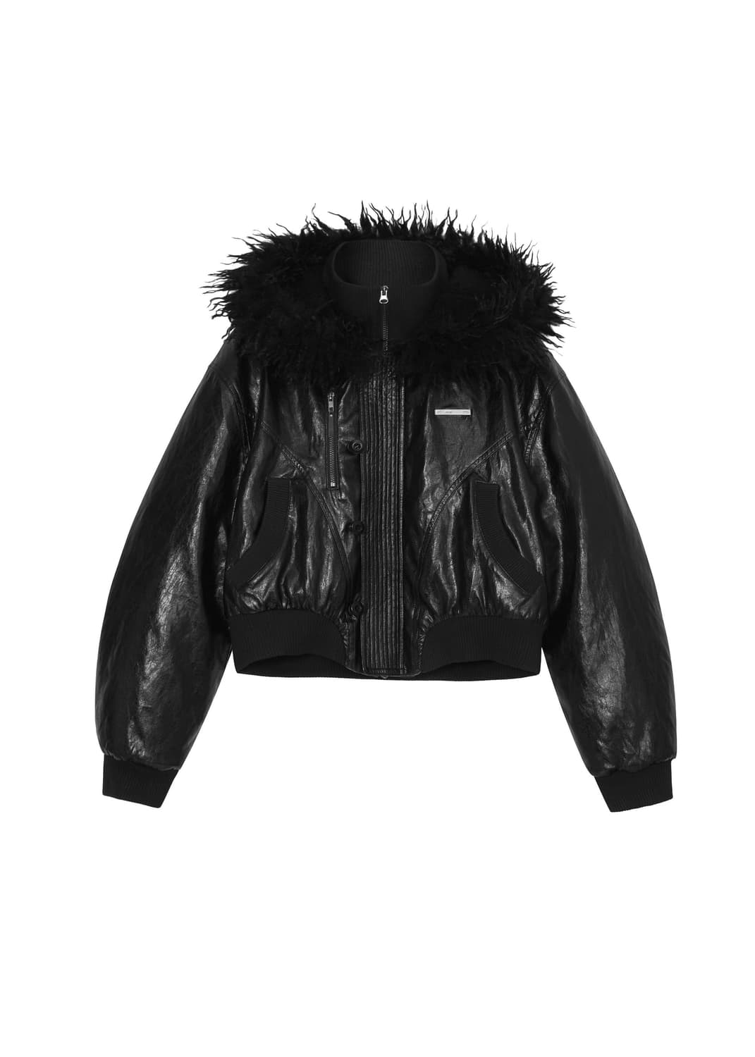 보헤미안서울 레더 퍼 후드 자켓 패딩 상품이미지1