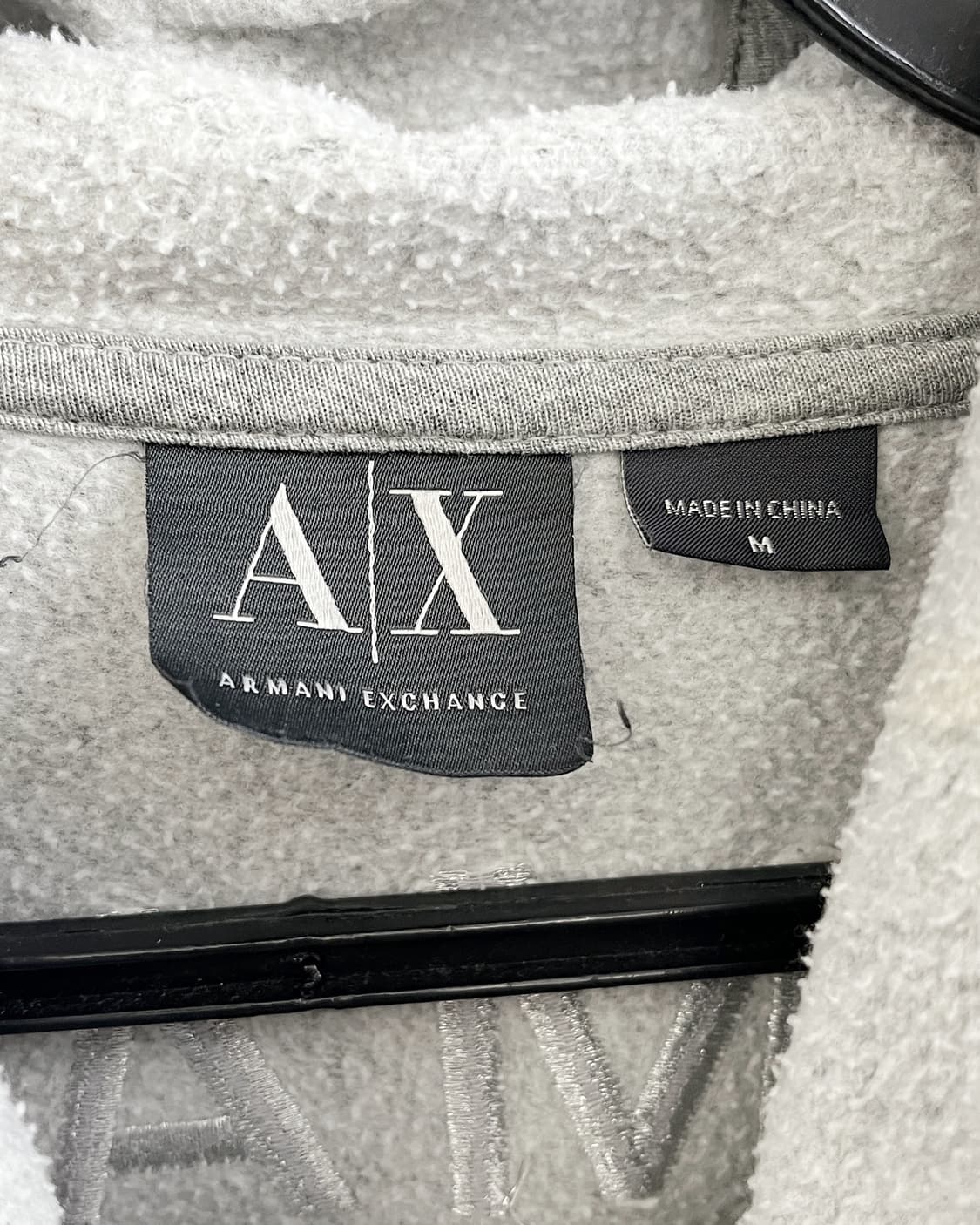 알마니 익스체인지 백로고 그레이 후드집업 상품이미지10