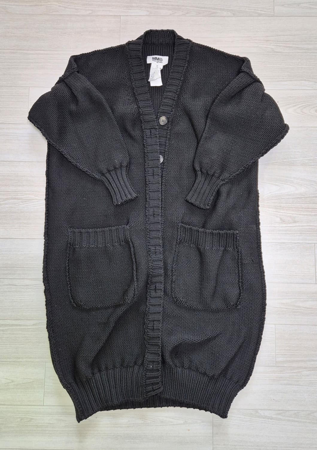 (정품) 메종 마르지엘라 블랙 니트 롱 카디건 XS 상품이미지1