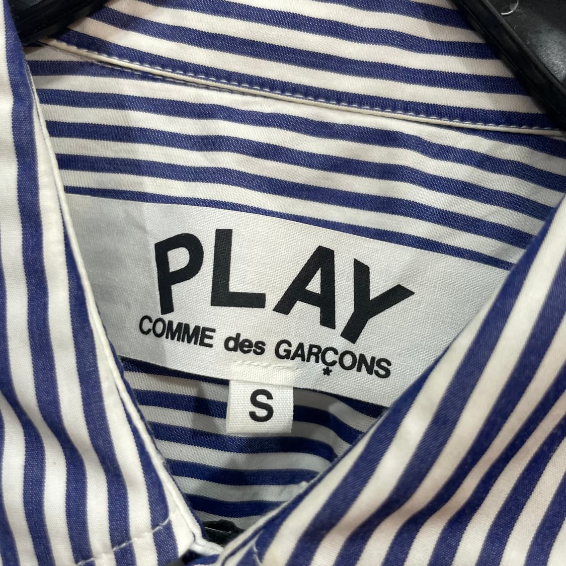 CDG Play Stripe Heart Shirt 상품이미지6