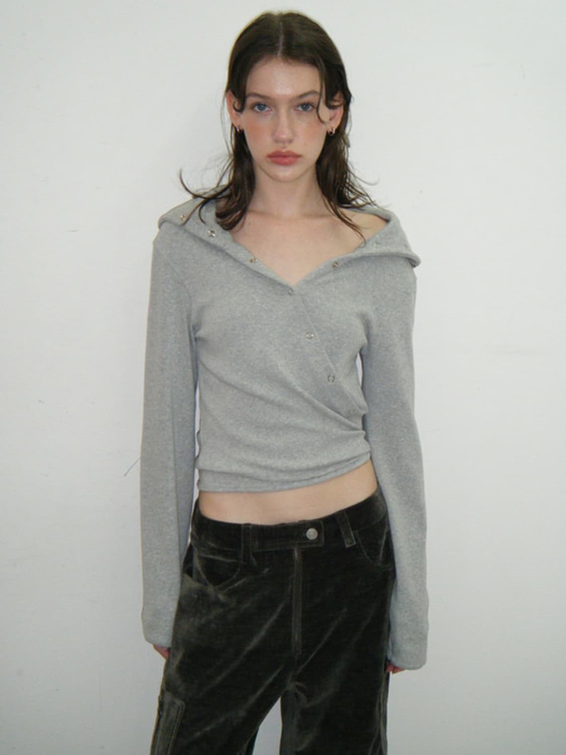 cerric WRAP HOOD CARDIGAN  상품이미지1