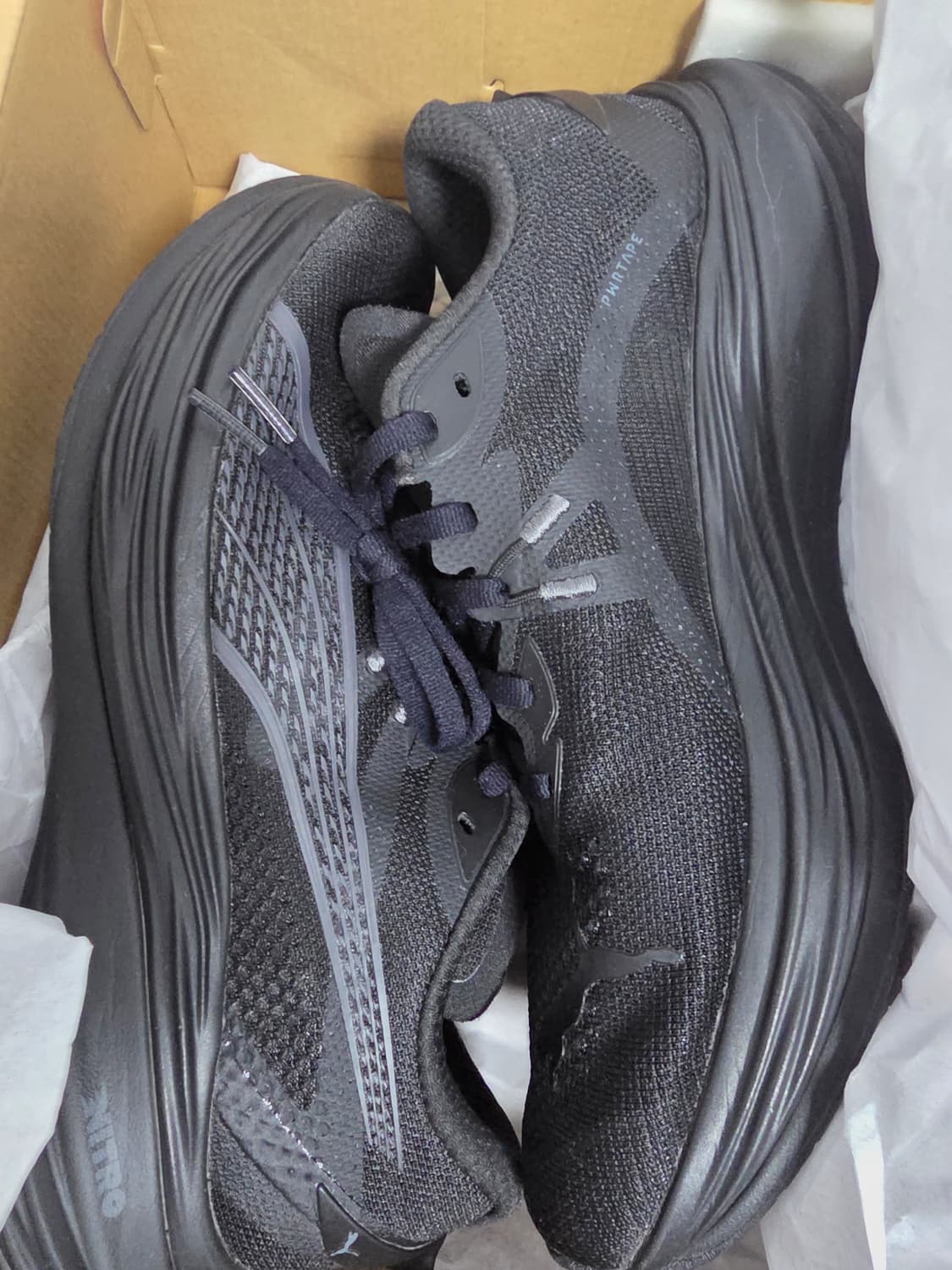 [280] 푸바 디비에이트 나이트로 3 와이드 런닝화 블랙 상품이미지5