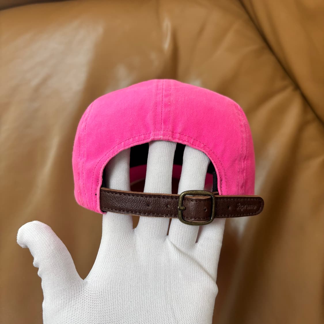 슈프림 캠프캡 모자 박스로고 23ss 워시드 핑크 상품이미지9