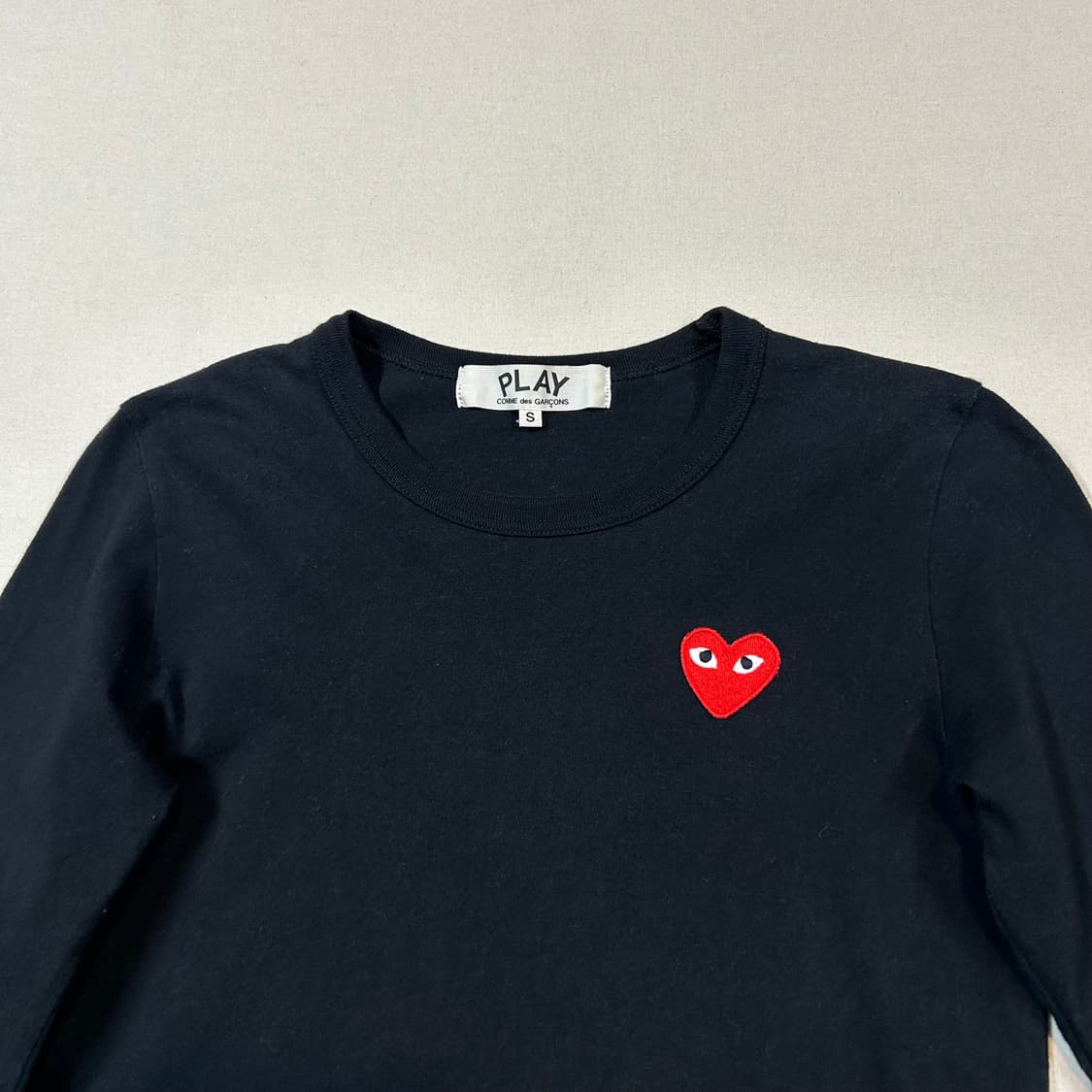 S) 꼼데가르송 플레이 하트 롱슬리브 긴팔 티셔츠 정품 상품이미지3