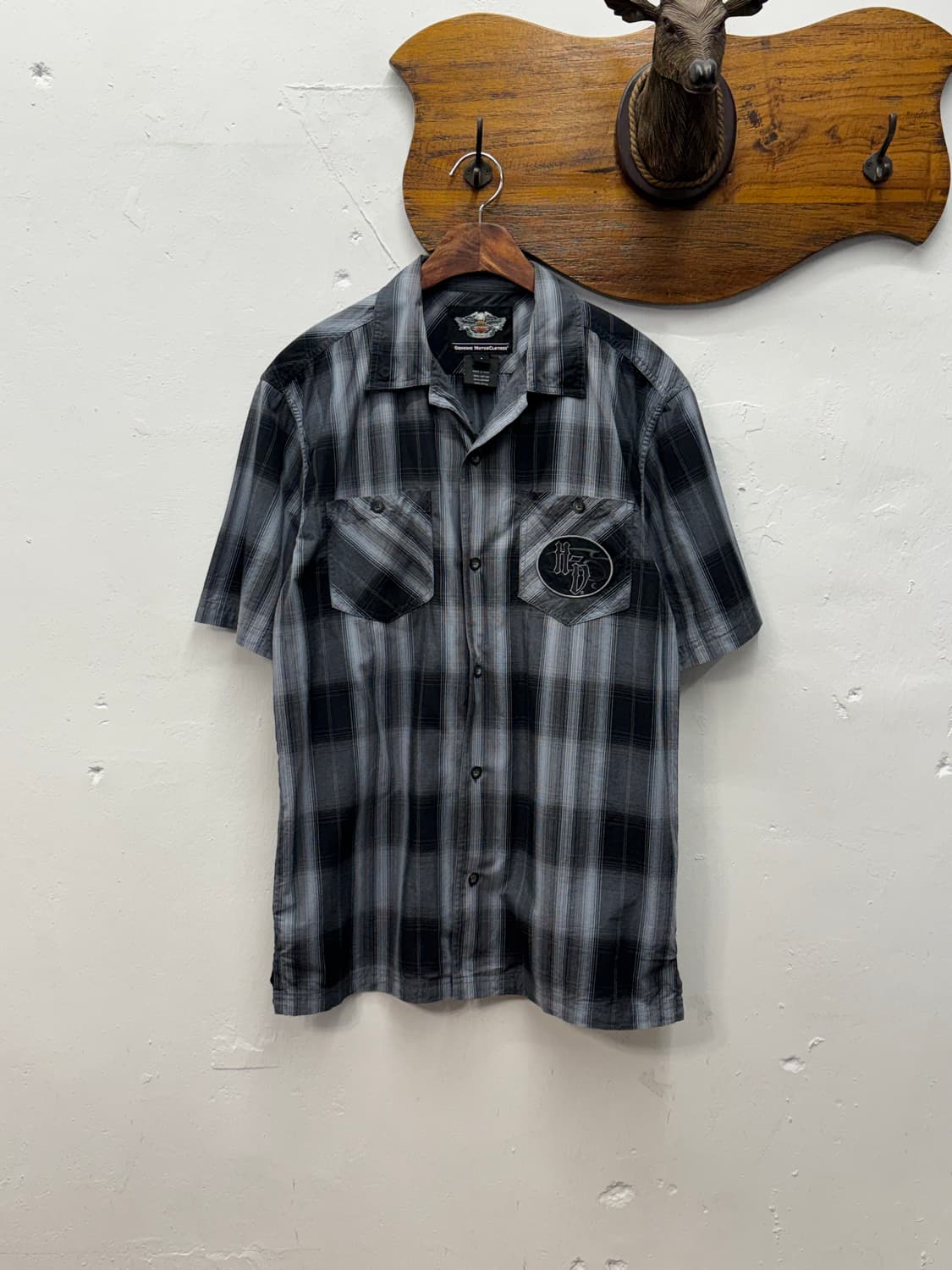 Harley-Davidson Plaid Short Sleeve Shirt 상품이미지3