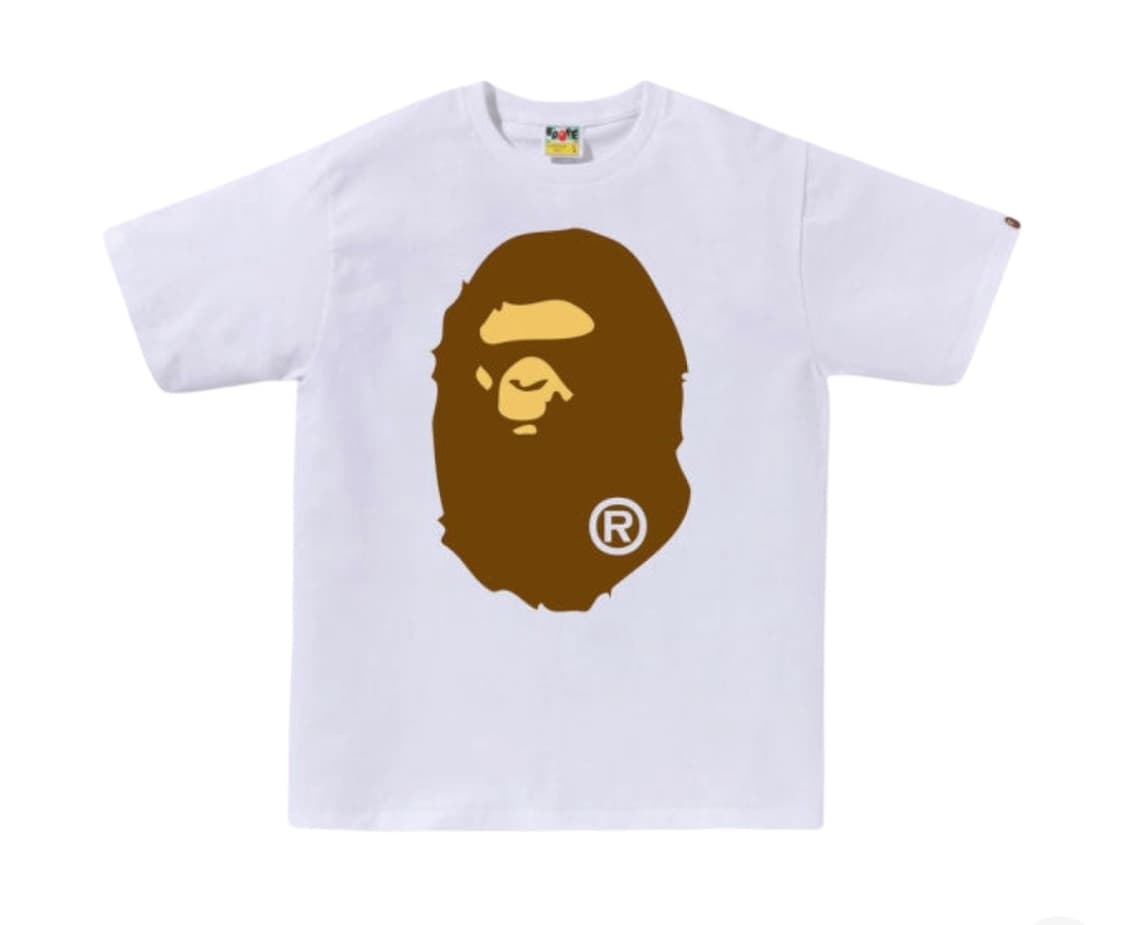 베이프 빅 에이프 헤드 티셔츠 화이트 상품이미지1