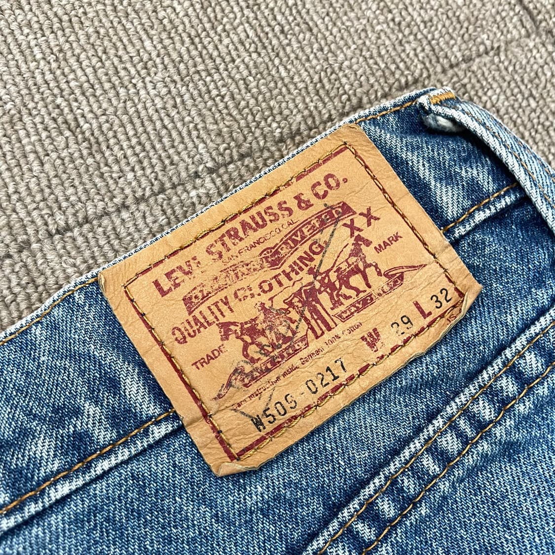 90s levis japan 509 마이크로 데님 컷오프 스커트 s 상품이미지4
