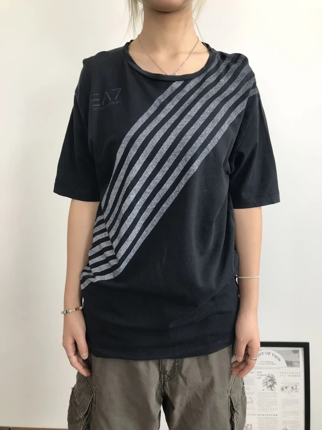 EA7 Emporio Armani Stripe Logo Tee 상품이미지2