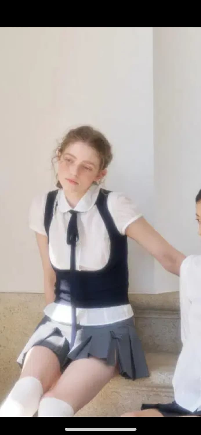 페르트 니트 베스트 Two-way Knit Vest (Navy) 상품이미지1