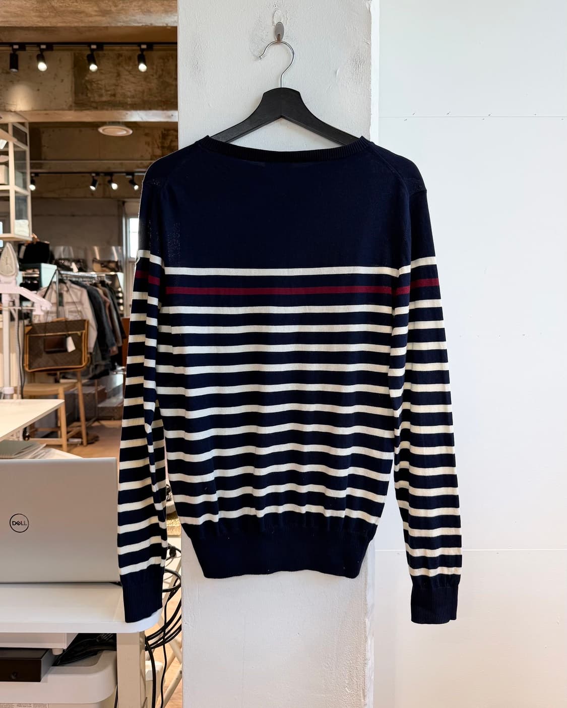 몽클레르 네이비 스트라이프 크루넥 니트  상품이미지7