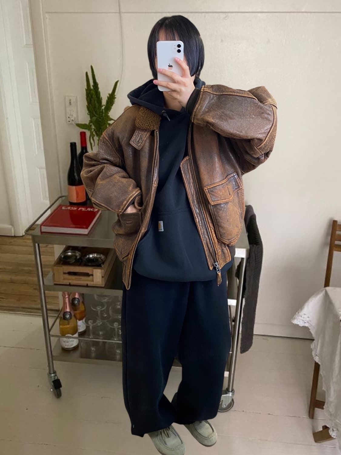 빈티지 레더 자켓 MADE IN USA (Man L) AA0945 상품이미지2