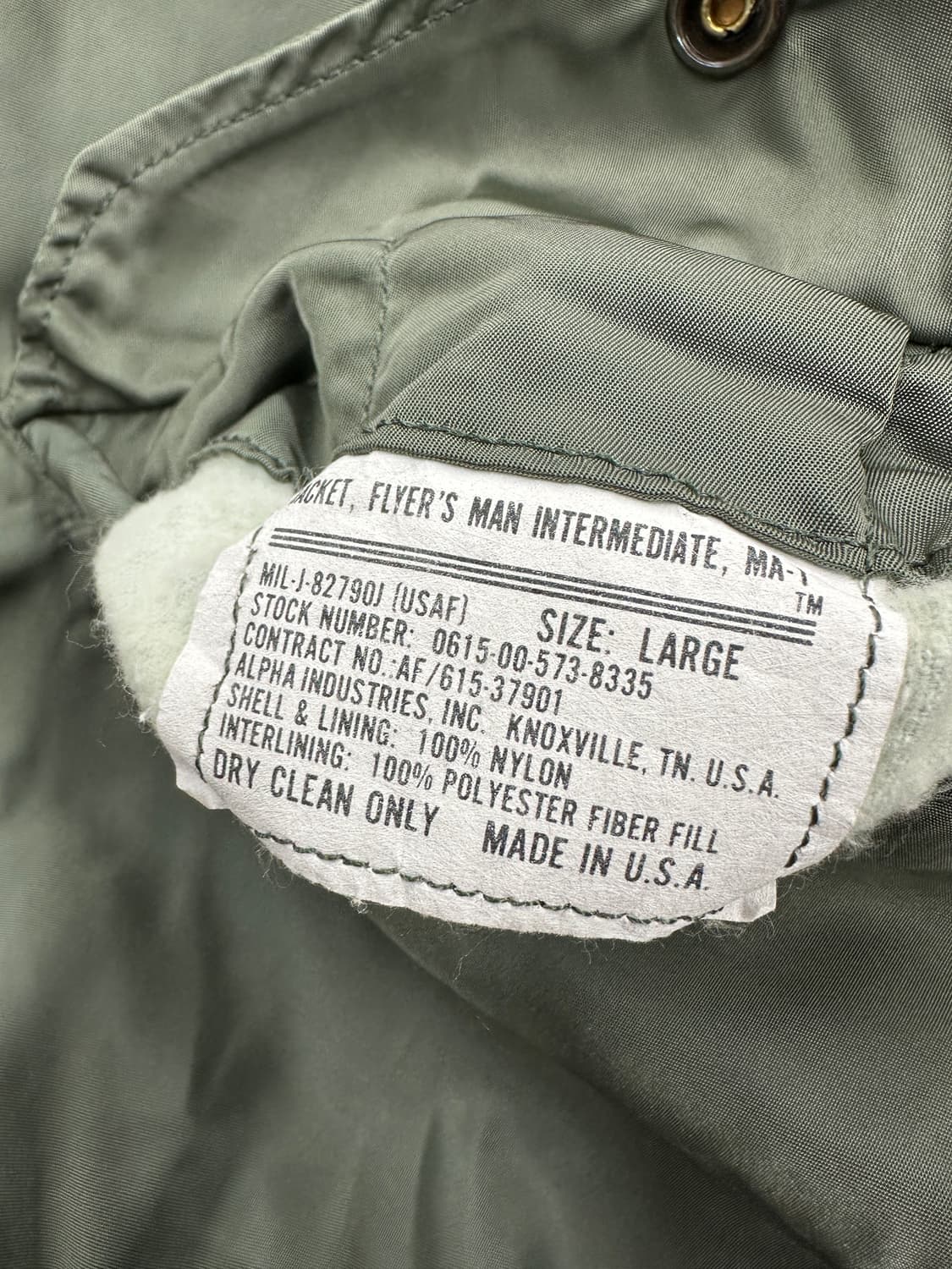 90s USAF Alpha 리버시블 MA-1 자켓 L 상품이미지10