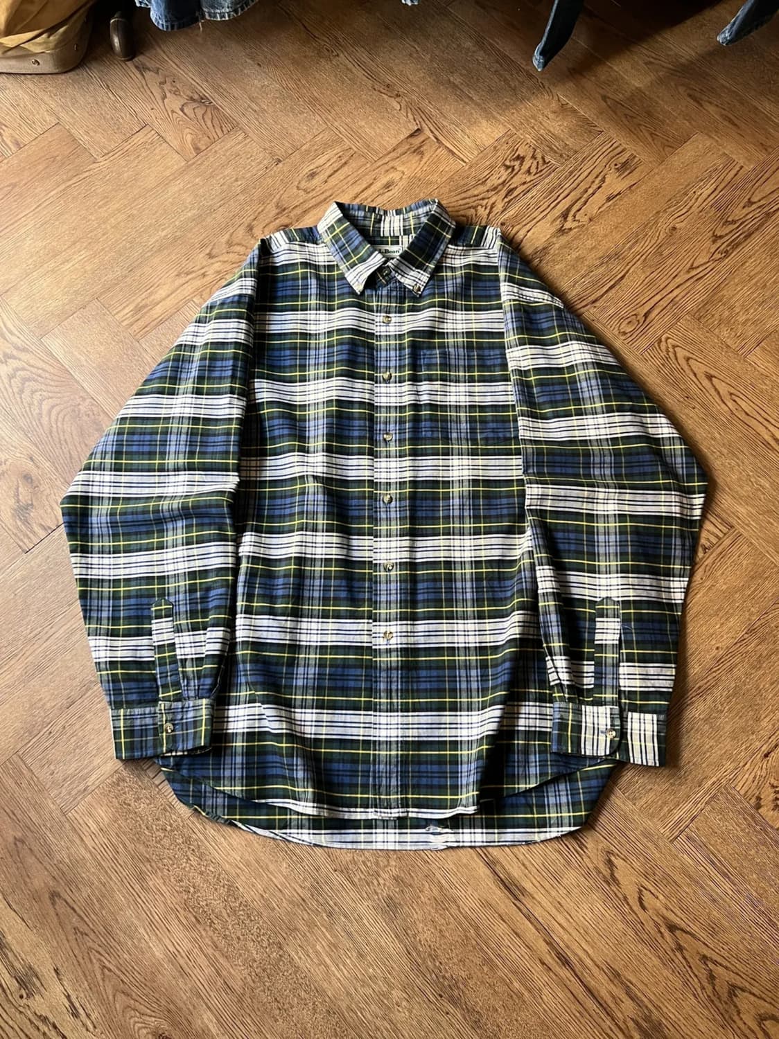 [3XL]90's L.L.Bean USA 엘엘빈 오버핏 타탄체크 셔츠 상품이미지1