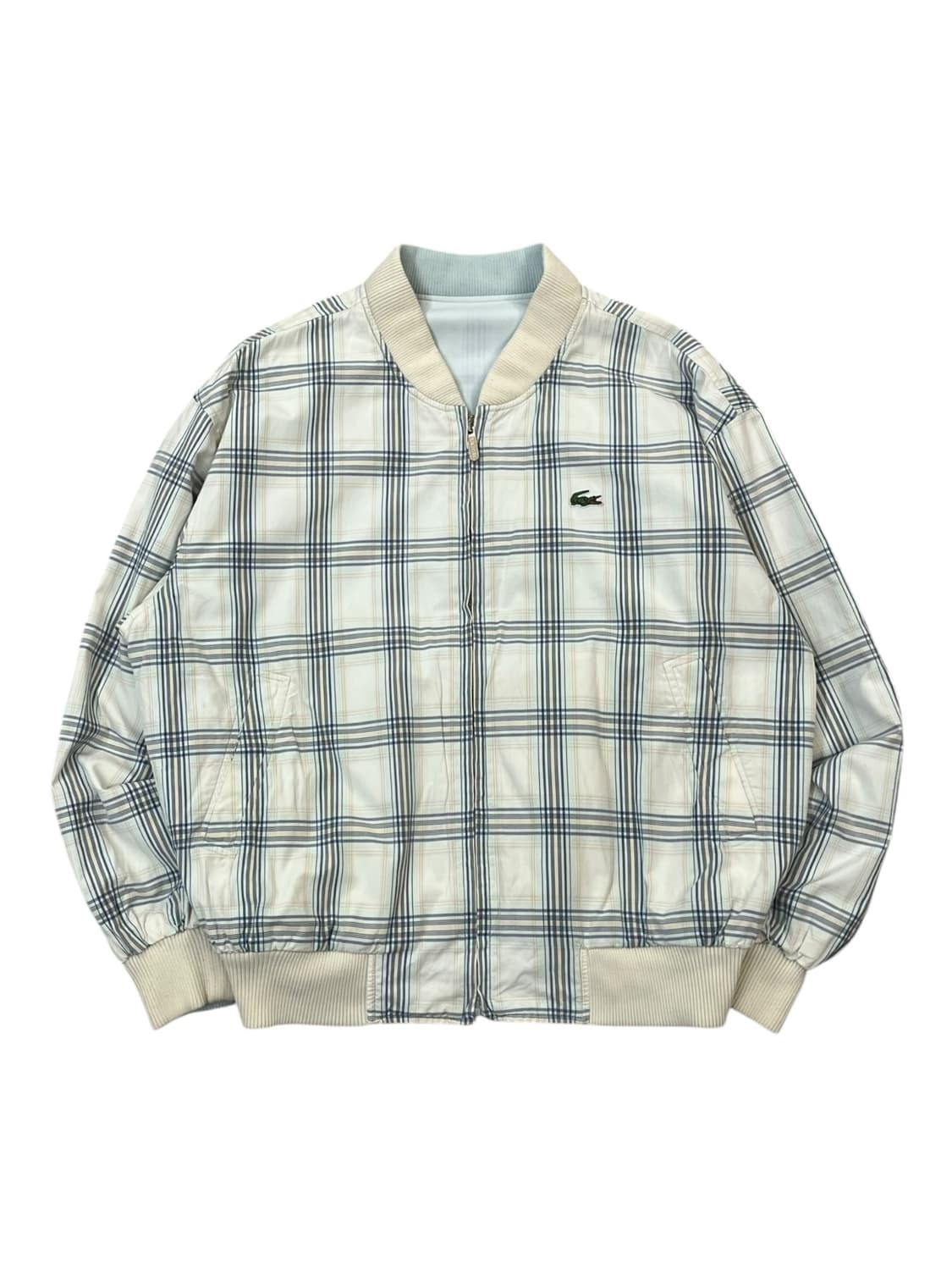 라코스테 리버시블 체크 블루종 자켓 스카이블루 105 #csz1839 상품이미지3