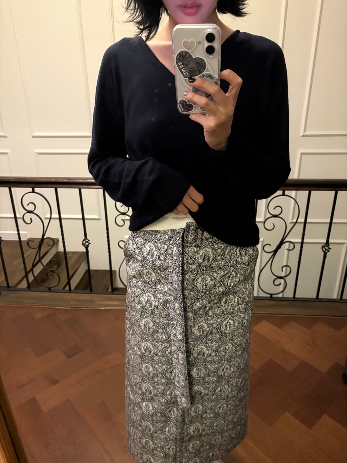 잉크 슬릿 롱스커트 상품이미지6