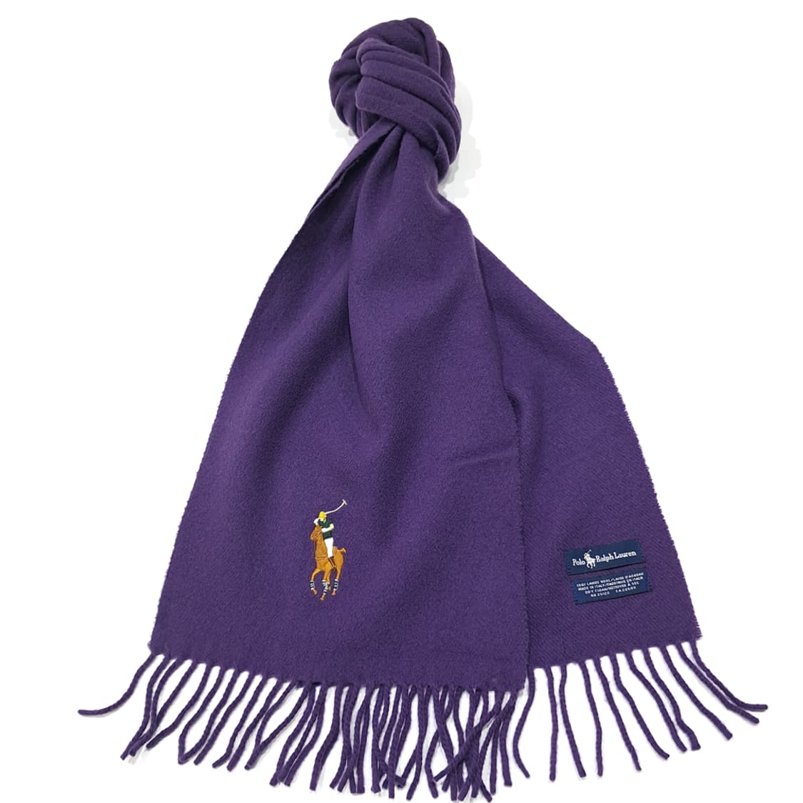 MX600 폴로 90s 이태리판 램스울 멀티포니 퍼플 머플러 목도리 상품이미지2