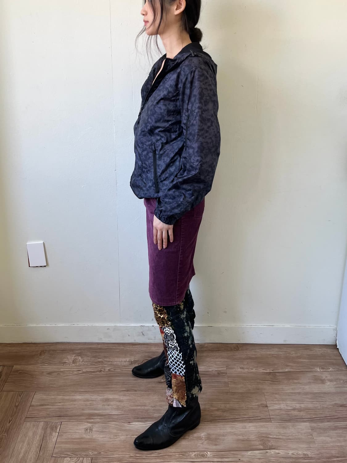 Japan vtg 레오파드 바람막이 상품이미지9