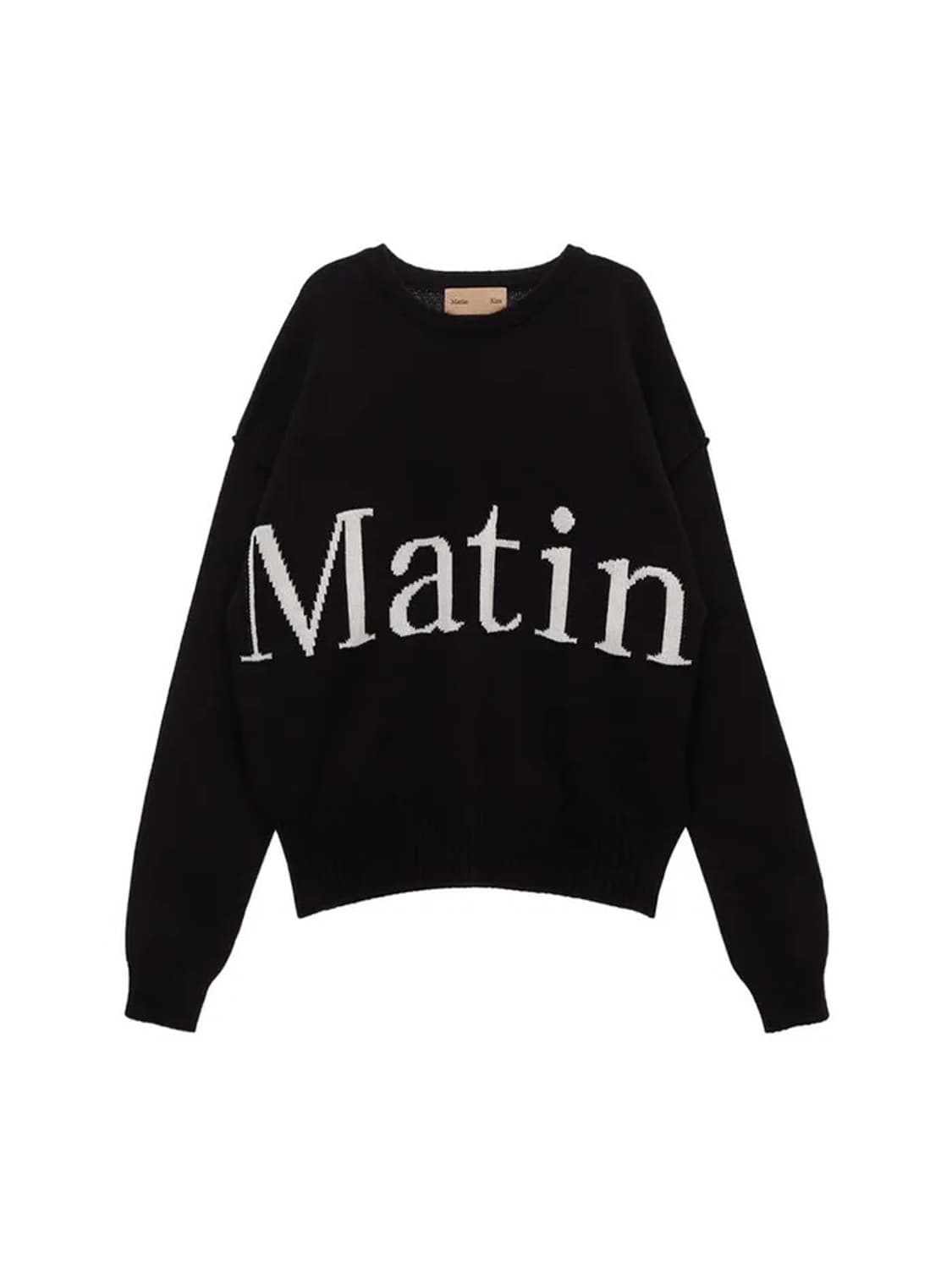 BIG LOGO KNIT PULLOVER IN BLACK 상품이미지3