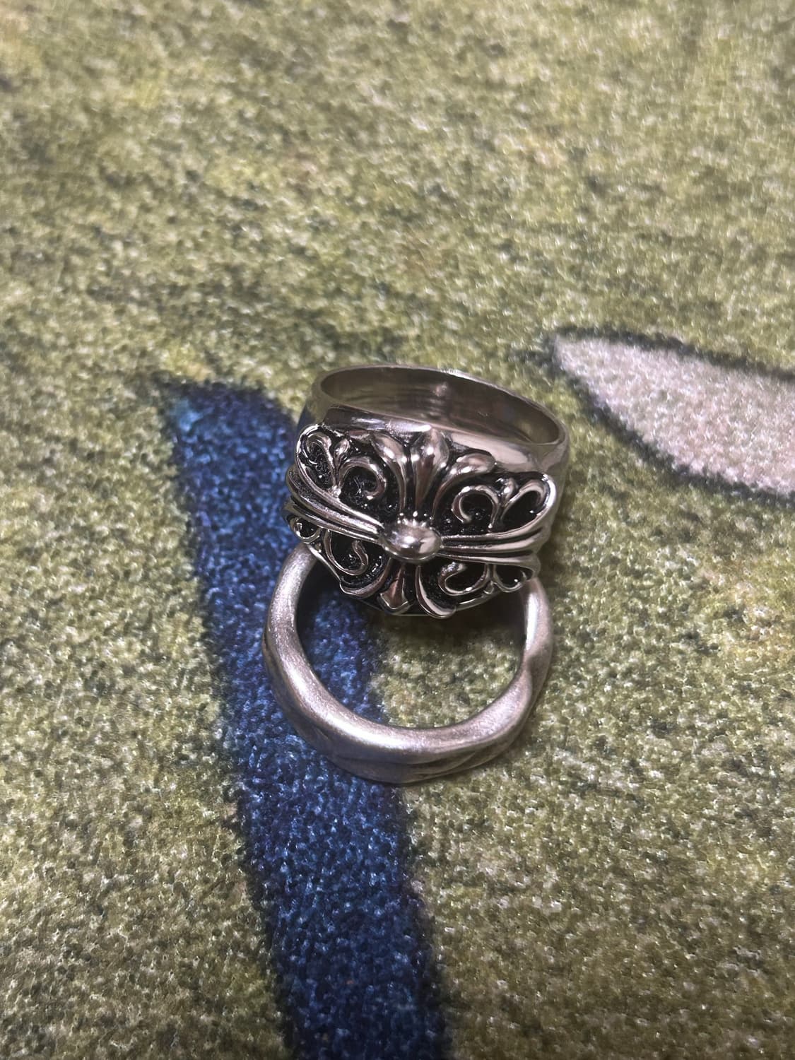 십자가 문양 포인트 반지 상품이미지1