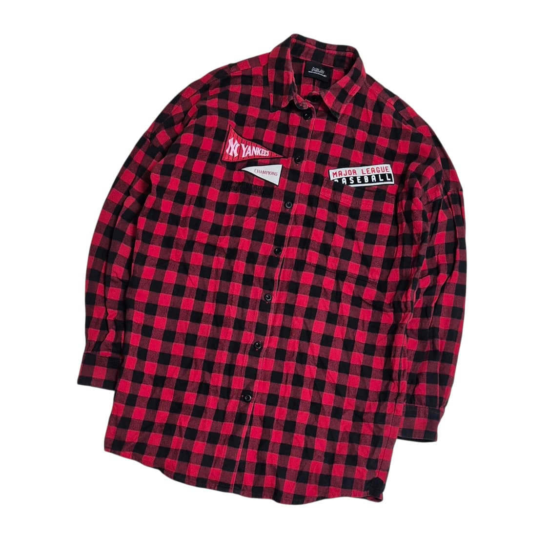 MLB 뉴욕양키스 체크셔츠 상품이미지1