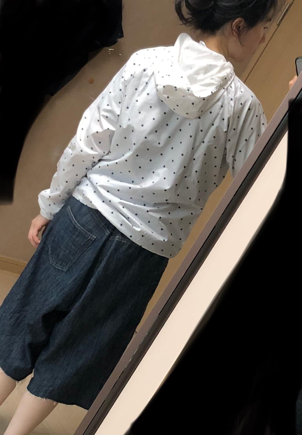 L 흰검 아디다스 별 메쉬 후드집업 바람막이 자켓 상품이미지10