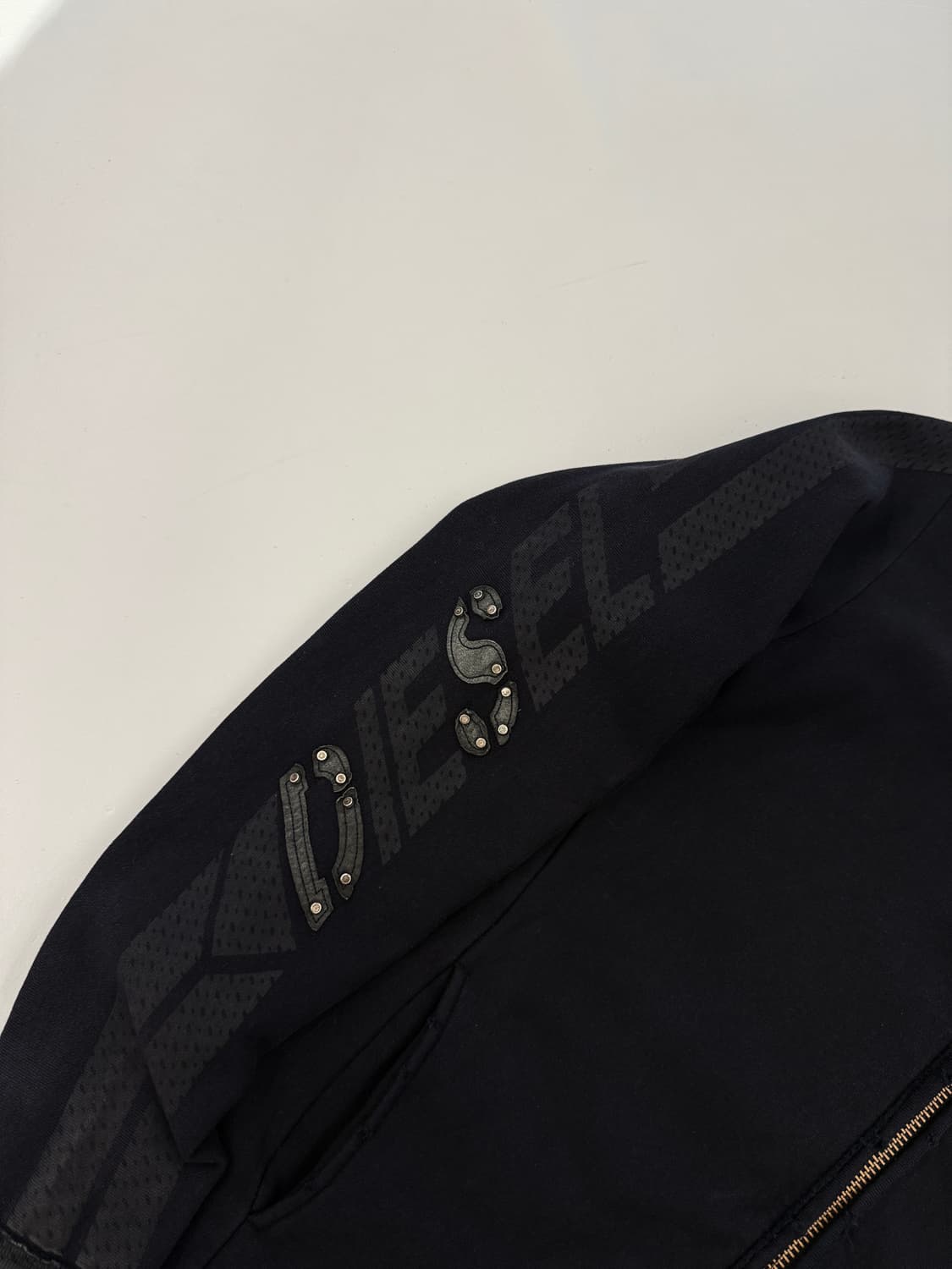 디젤 사이드 리벳 로고 그런지 스웻 집업 자켓 상품이미지6