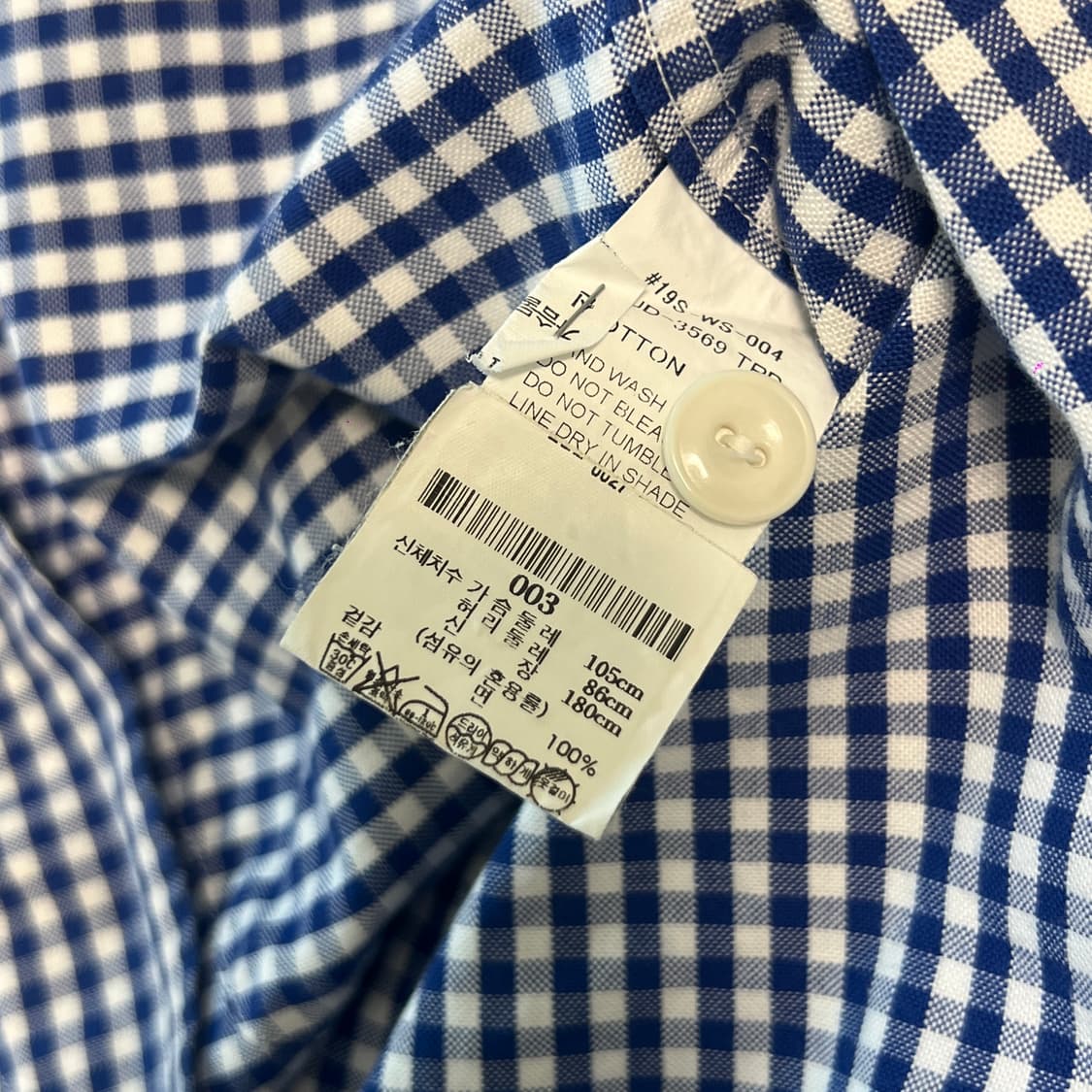 단톤 숏슬리브 깅엄 체크 셔츠 상품이미지4